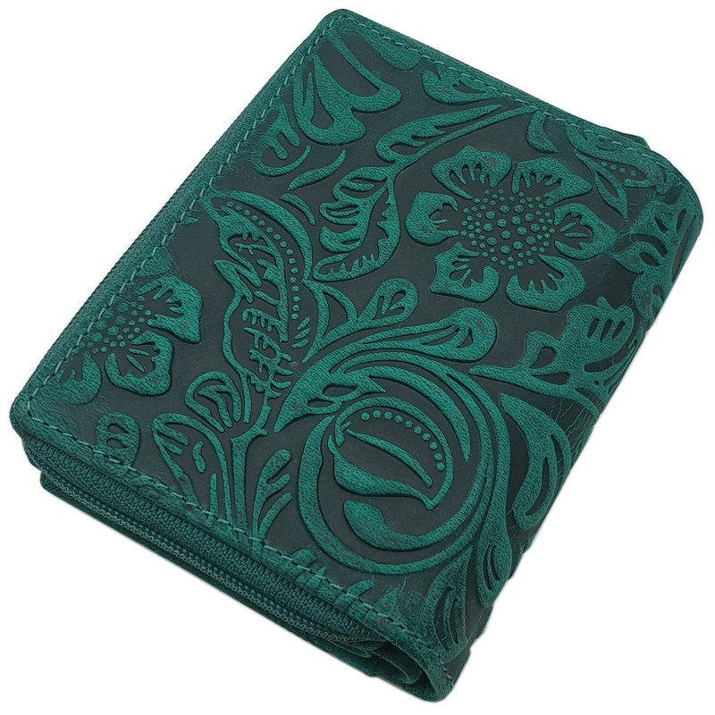 myledershop Small Buffalo Full Leather Women's Wallet/Wallet/Purse in Portrait Format