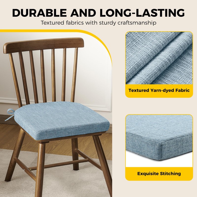 downluxe Indoor Chair Cushions for Dining Chairs, Soft and Comfortable