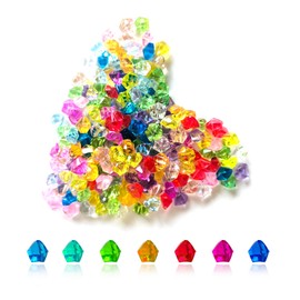 Qaixwuyi 600 Stück Deko Diamanten Bunt Acryl Kristallsteine Edelsteine für Kinder Kristall Acryl für Hochzeiten Vasenfülle Tischdekorationen Kunsthandwerke Deko Piraten-Schatzsuche