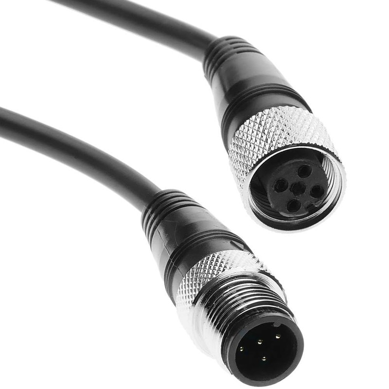 YCYUYUFUNS M12 Cable 5-Pin Male to Female Connector Cable A-Coded