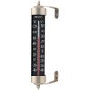 High Contrast Black 12" Thermometer (Satin Nickel)