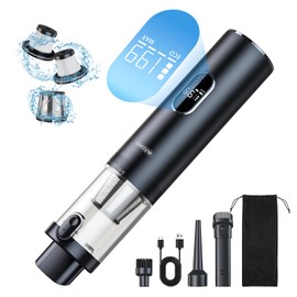 autozen 17000Pa Powerful Cordless Car Vacuum, 4-in-1 Handheld Cleaner for Cleaning, Blowing, Inflating & Pumping with LED Display & Light, Portable Mini Tool for Car, Home, Pet Hair, Office