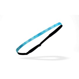 RAVEbandz!! Women’s Adjustable Elastic Headbands - (Patterns) - for Fashion or Workouts - Non Slip Velvet Lined - .5 Inch (Grunge Blue)