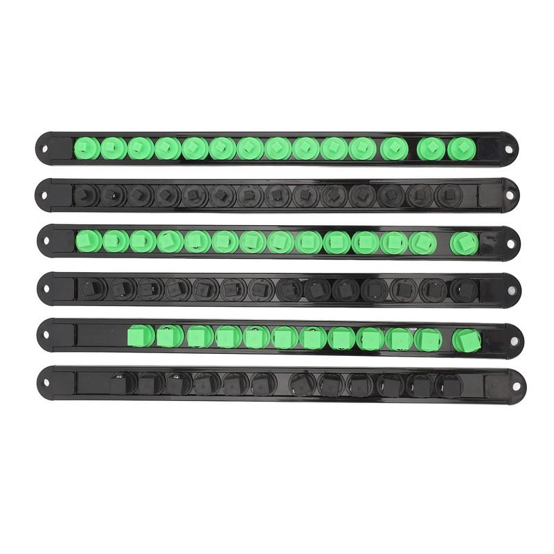 6pcs Socket Organizer 360° Swivel Removable End Cap 1/4 Inch