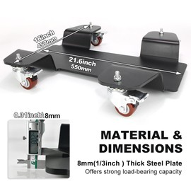 Xitomer Motorcycle - Holds Up to 500lbs - Center Stand Mover Dolley 360-Degree Castor Heavy-Duty Bike Dolly for Easy Movement in Tight Spaces Ideal for Cruisers, Sportbikes, and Scooters (8mm)