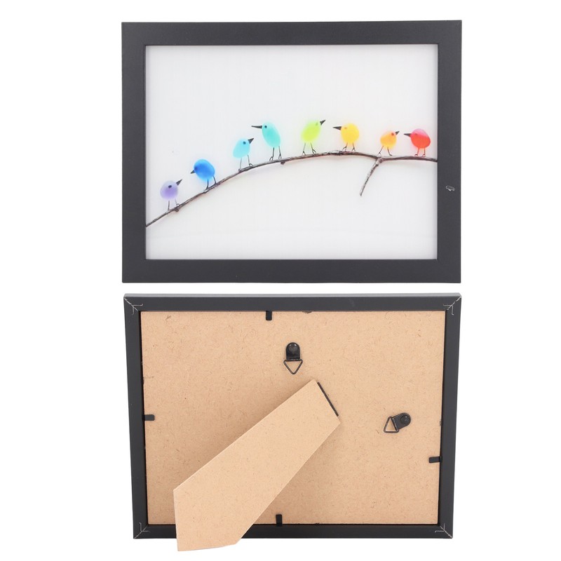 Sea Glass Rainbow Birds Wall Decor Seaglass Colourful Bird Art