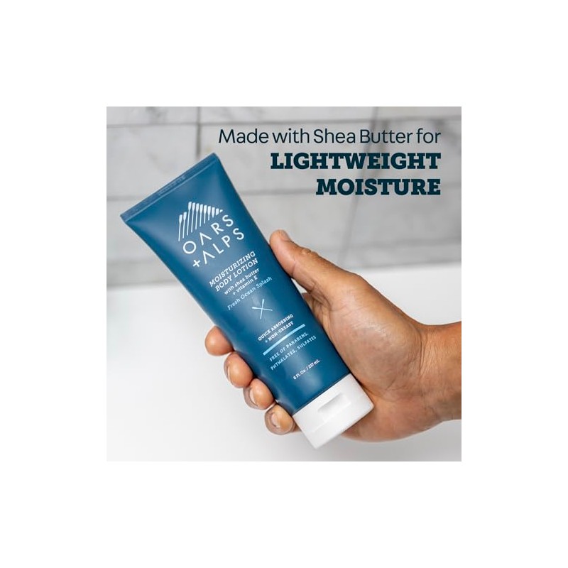 Oars Alps Moisturizing Mens Body Lotion Naturally Derived Skin Care