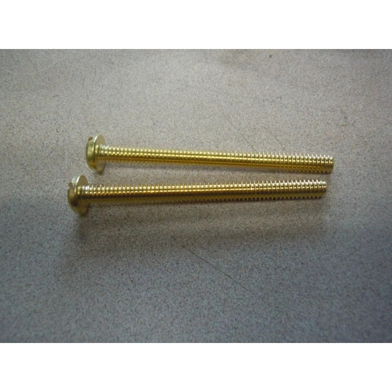 Fastenal 1/4"-20 x 3" Slotted Drive Pan Head Brass Machine