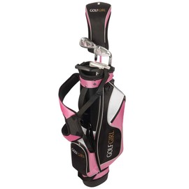 Golf Girl Junior Girls Golf Set V3 with Pink Clubs and Bag, Ages 4-7 (Up to 4' 6), Left Hand