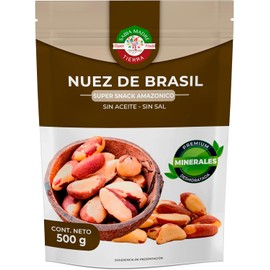 Nuez de Brasil 500g Premium, Natural, Sin sal, Sin aceite