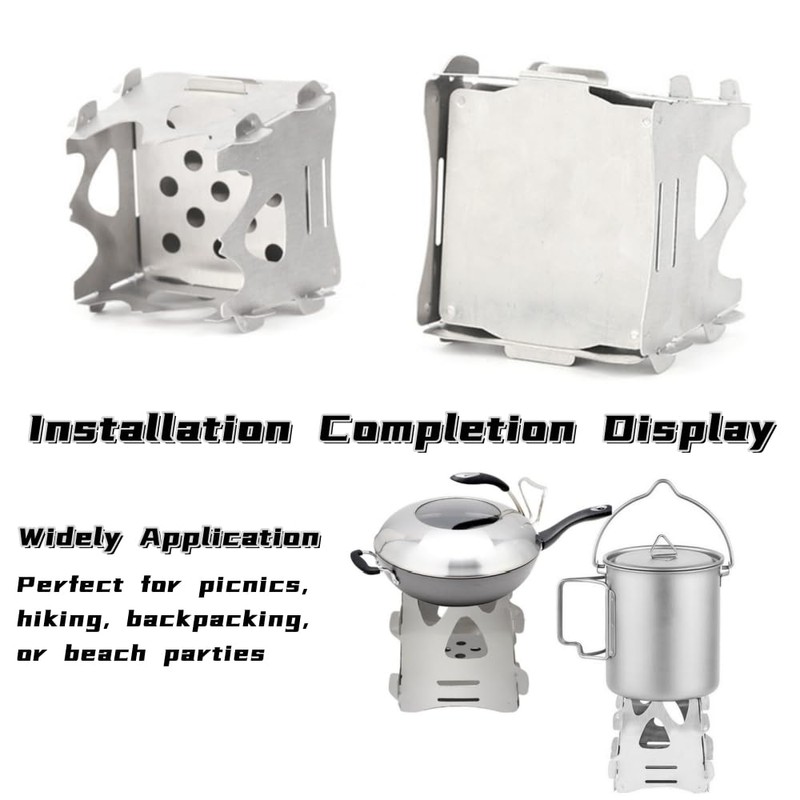 2 Pcs Foldable Stove,Portable Camping Stove for Outdoor Cooking, Lightweight