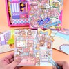 DIY 3D Mini Fun House Scene Stickers Book with Tweezers