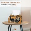 2 Pack Tissue Box Cover Holder, Alligator Head Rectangle Leather