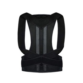 JBIVWW KJACR Posture Corrector Back Posture Brace Clavicle Support Stop Slouching and Hunching Adjustable Back Trainer Unisex (Color : Black, Size : XXL)