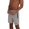 TCA Elite Tech Running Shorts Men's with Zip Pockets, grey,