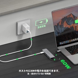 WAVLINK USB HUB / 1x4K @ 30Hz HDMI Port/1xUSB-C/1xUSB3.0/1xUSB2.0 Port/1xSD/TF Card Reader, PD 60W Power Supply, 6-in-1, Windows 7/8/10/Mac OS X 10.11 and Later, Chrome OS/Linux Compatible Work From