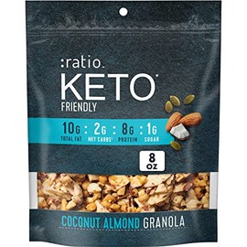 :ratio Keto Friendly Coconut Almond Granola, 8 oz (Pack of 5)
