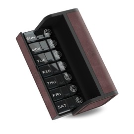 TOMSKYE Multi-functional Pill Case, Large Capacity, Surface Wool, Stylish Portable Pill Case, 2 Times a Day for 1 Week, Compact, Forget to Drink Forget Prevention, Portable Pill Case, Removable,