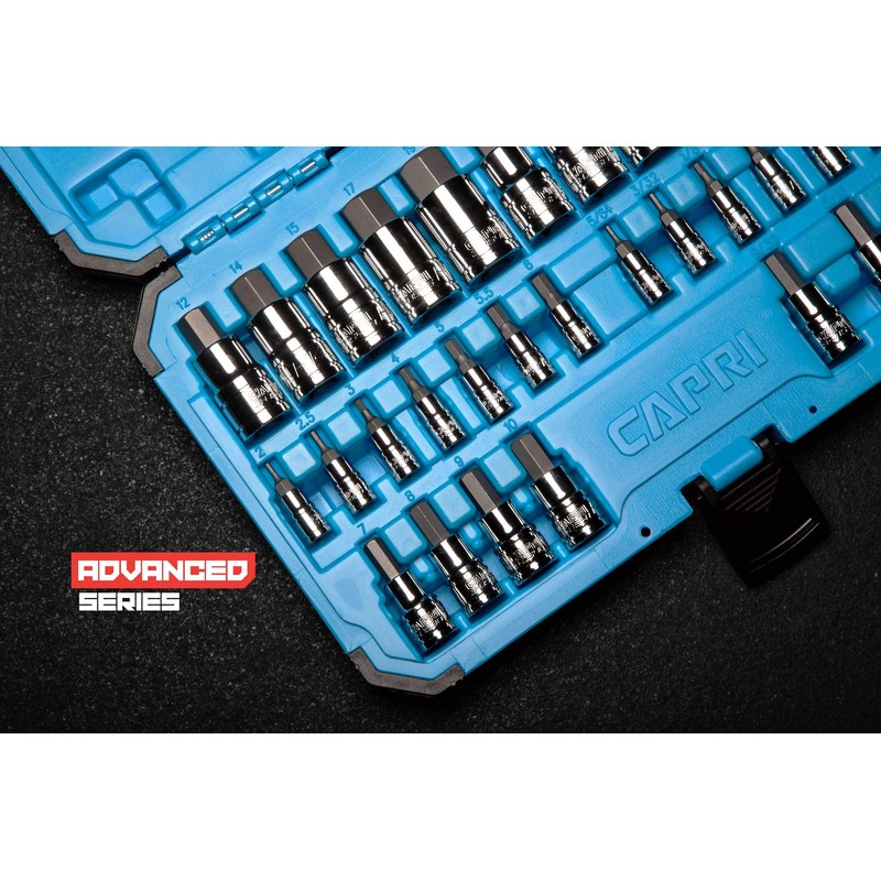 Capri Tools Master Hex Bit Socket Set, Metric and SAE,