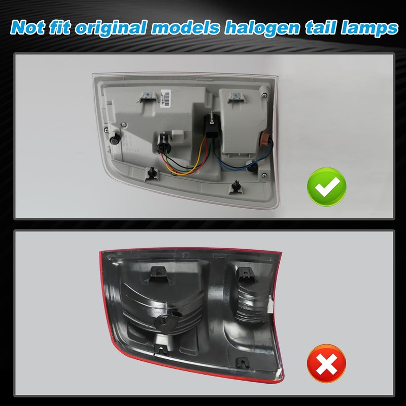 LED Tail Lights Compatible with 2013-2018 Dodge Ram 1500 2014-2018