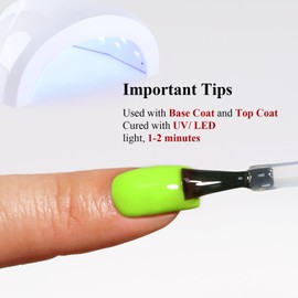 Neon Gel Polish, 0.5 Fl Oz Neon Yellow Green Gel Nail Polish Spring Summer Soak off LED UV Art Starter Manicure Salon DIY Design