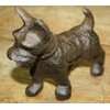 Vintage Cast Iron Scottie Dog Doorstop Papper Weight Schnauzer Dogs