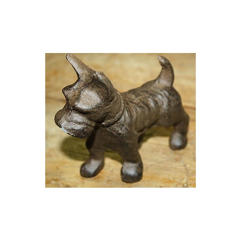 Vintage Cast Iron Scottie Dog Doorstop Papper Weight Schnauzer Dogs