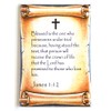 James 1:12 Bible Verse Fridge Magnet (2.5 x 3.5 inches)