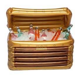 Boland 74223 Inflatable Treasure Chest, Drinks Cooler, Decoration, Party Decoration for Pool, Summer Party and Theme Party
