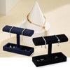 Papten J00302 Wristwatch Stand, For 2 Pieces, Microfiber, Luxury, Stylish,
