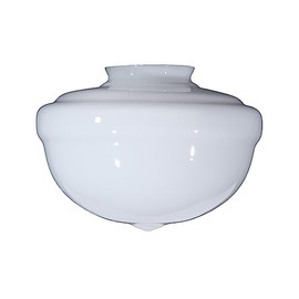 B&P Lamp® 10" Diameter and 4" Fitter Opal [Milk Glass] Schoolhouse Shade