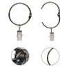 CCUCKY Pack of 20 Curtain Rings with Clips, Opening Metal
