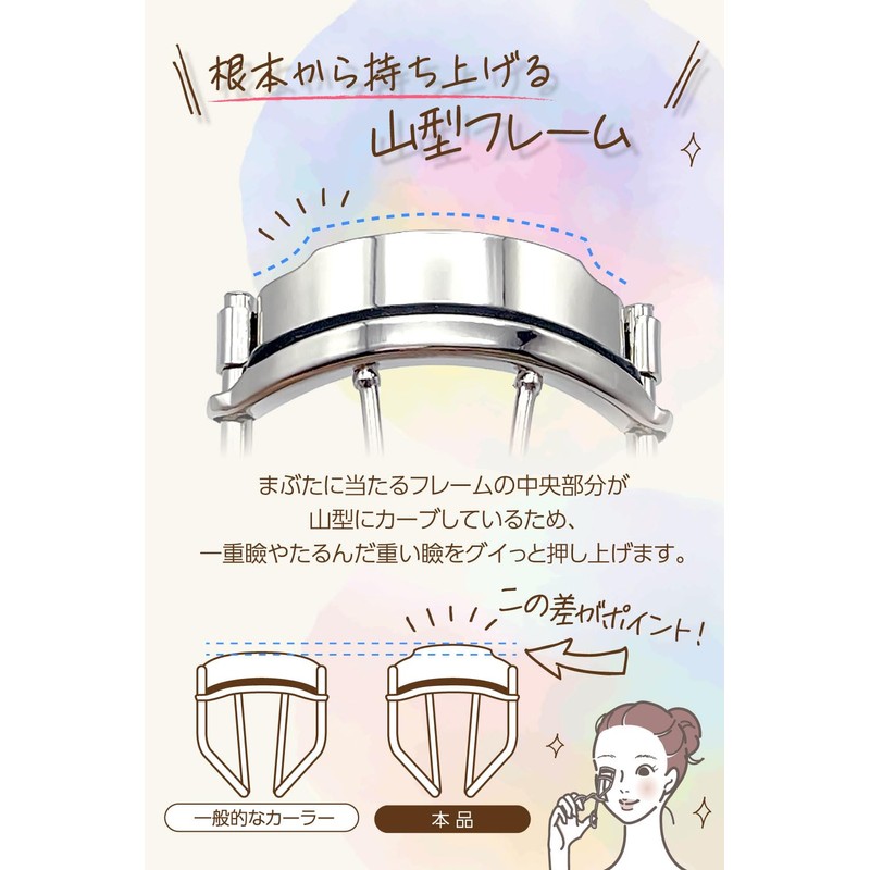 DeeBrain Eyelash Curler Eyelash Bualer (Includes 3 Replacement Rubbers) x