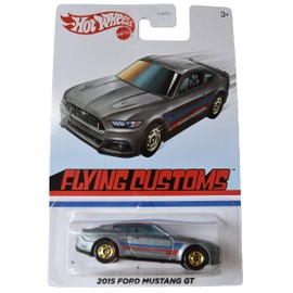 Hot Wheels 2015 Ford Mustang GT, [Plata] Flying Customs