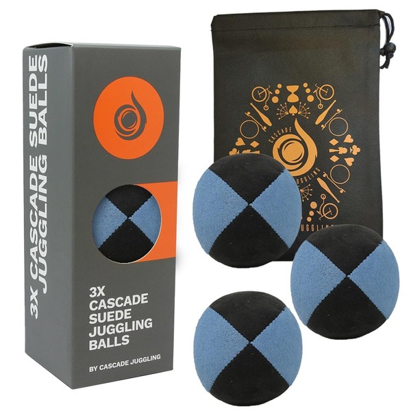 3 x Pro 110g Cascade Suede Juggling Balls - Quality