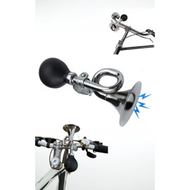 Honwor Bike Bugle Horn Retro Metal Squeeze Clown Horn Kids Bike Horn by Classic Vintage Metal Twist Loudspeaker Siren Hooter Snail Air Horn for Kids Adults Bicycles Golf Cart