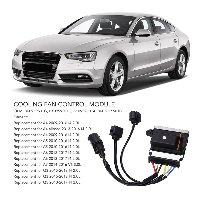 Engine Cooling Fan Control Module 8K0959501G High Performance Replacement for