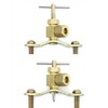QWORK Self-Tapping Saddle Valve, Pack of 2, Copper Needle Valve
