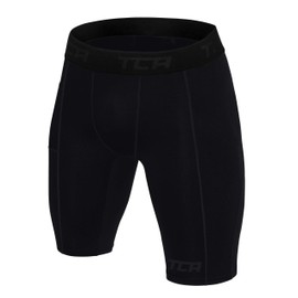 TCA Boy's SuperThermal Compression Base Layer Thermal Under Shorts - Black Stealth, 10-12 Years