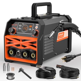 OFRAP MIG Welder 140A, Flux Core MIG/Stick/Lift TIG 3 In 1 Welding Machine with Synergy, IGBT Inverter 110V Portable Gasless Welder for Home/Garage User, Come with Welding Wire