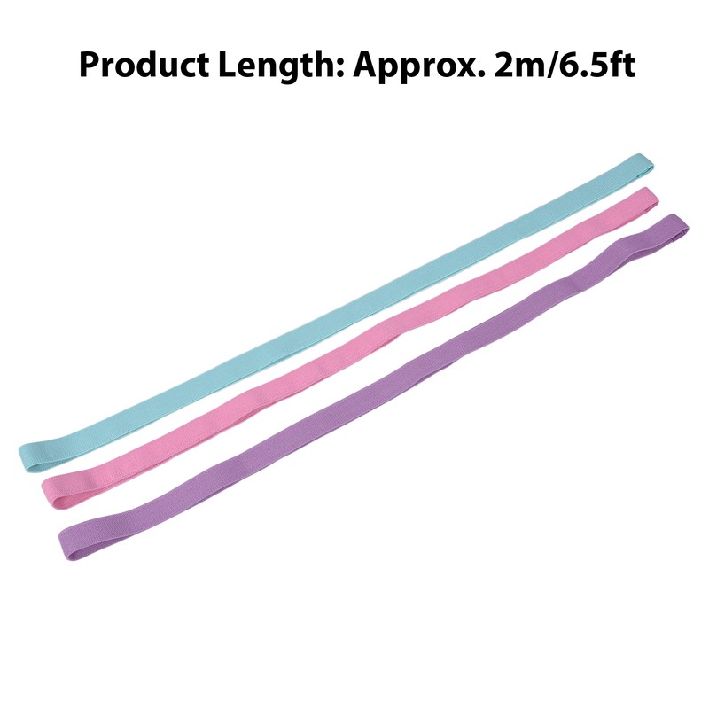 Yoga Stretch Belt 3 Colors Elastic Safe Fitness Resistance Band