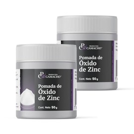 Productos Camacho - Pomada óxido de zinc (2 pack de 100 gr) Quemaduras leves, raspones y rozaduras.
