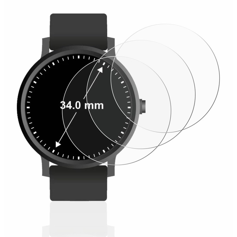 Savvies 6 Pack Screen Protector compatible with Watches (Circular, ø: