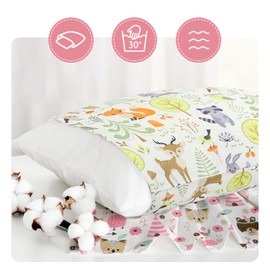 Baby Toddler Pillowcase - 2 Pack Soft Cotton Baby Pillow Cover for Boys Girls Kids for Sleeping - Envelope Closure Toddler Travel Pillowcases Machine Washable