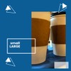 100 x 12oz /16oz Kraft Coffee Cup Sleeves Disposable Large