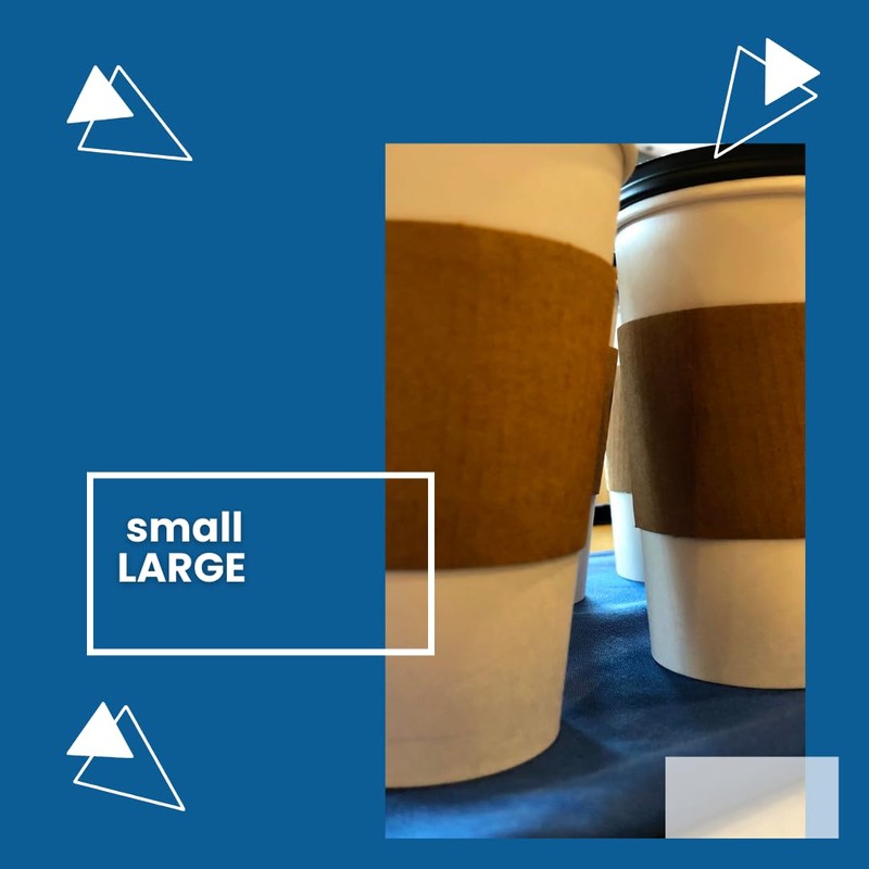100 x 12oz /16oz Kraft Coffee Cup Sleeves Disposable Large