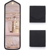 Polyester cotton Travel Jewelry Organizer Case, Foldable Small Jewelry Roll