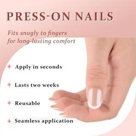 XZMeiLun Press On Nail, French Tip Chrome Acrylic Press On Nails Short Round, Designer Reusable Glazed Fake Nails, Glossy Soft Gel Nails Wedding and Party, Stick On Glue On Nails Press Ons for Women