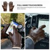 OZERO Mens Winter Gloves Nappa Leather Warm Cashmere Lined Touchscreen