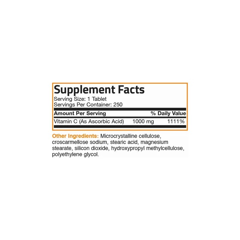 Vitamina C 1000mg (250 Tabletas) Scorbato De Sodio Bronson Sabor